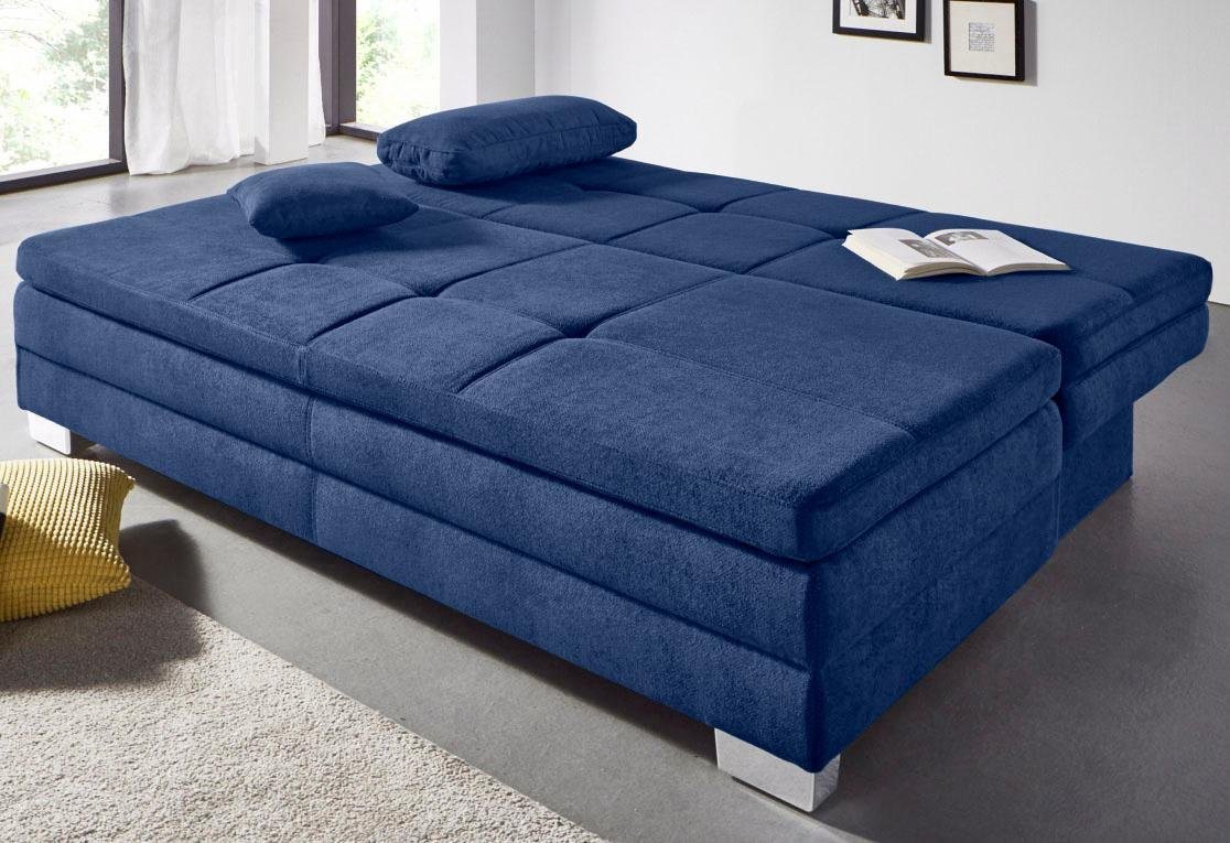 Jockenhöfer Gruppe Schlafsofa Lindau, B: 203 cm, Liegefl. 160x203 cm, mit Schlaffunktion, Bettkasten, Zierkissen & Kaltschaumtopper – Bild 2 von 5