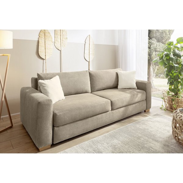 Jockenhöfer Gruppe Schlafsofa Micha, B: 237 cm, Liegefl. 155x197 cm, mit Schlaffunktion, Bettkasten & Zierkissen