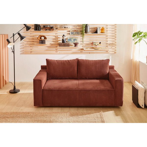Jockenhöfer Gruppe Schlafsofa Ron, B: 185 cm, Liegefl. 82x200 cm, mit Schlaffunktion & Bettkasten, Federkern