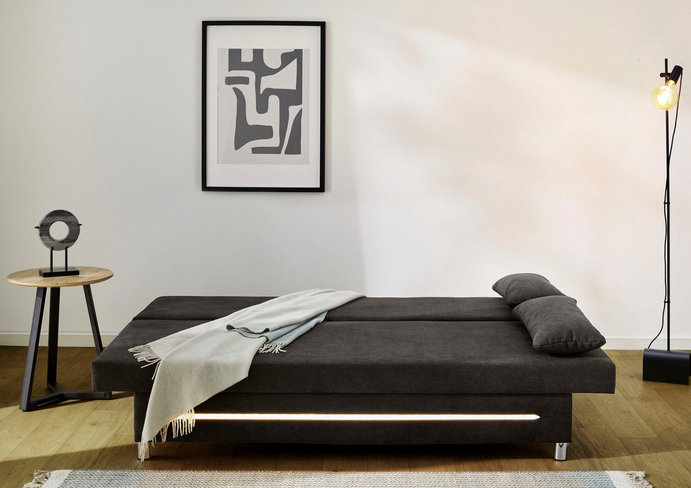 Jockenhöfer Gruppe Schlafsofa Sunrise, B: 191 cm, Liegefl. 120x191 cm, mit Schlaffunktion, Bettkasten & Licht, Unser Dauertiefpreis – Bild 2 von 5