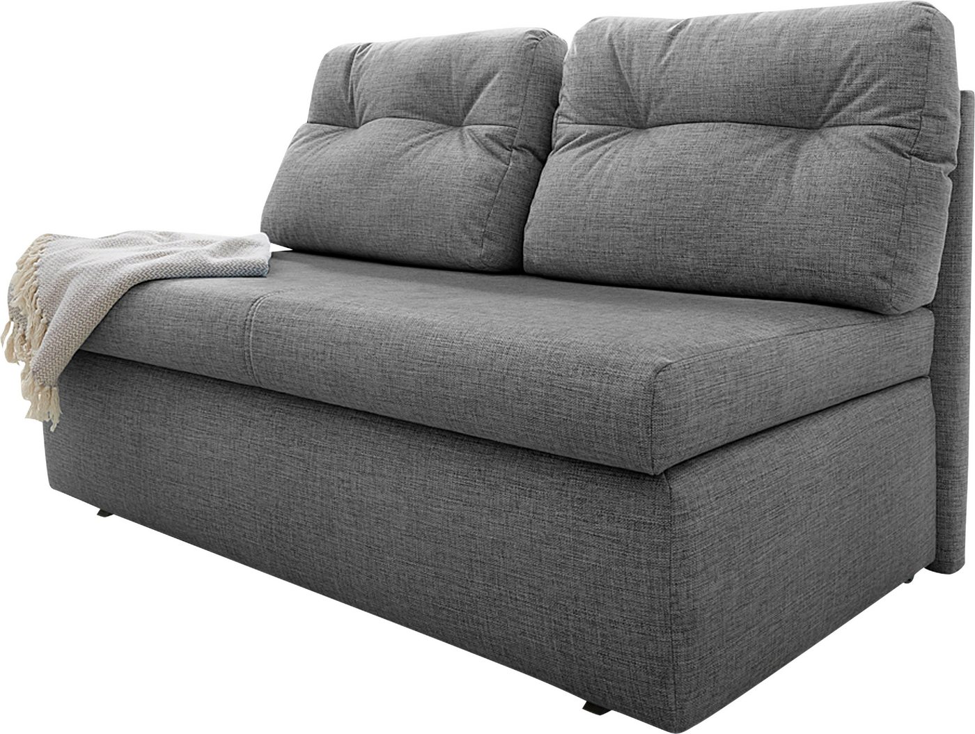 Jockenhöfer Gruppe Schlafsofa Torben, B: 130 cm, Liegefl. 126x191 cm, mit Schlaffunktion, Bettkasten & Rückenkissen – Bild 2 von 5