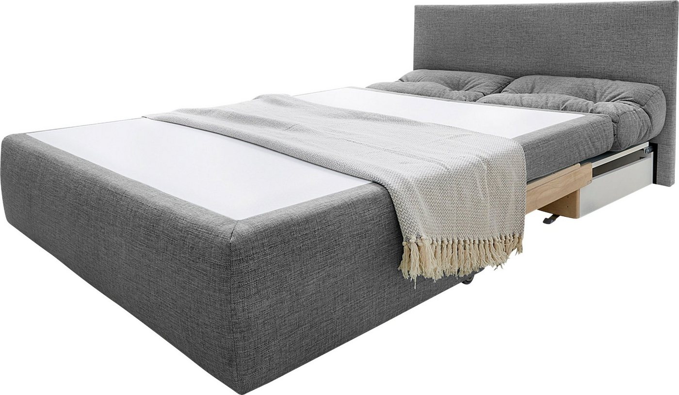 Jockenhöfer Gruppe Schlafsofa Torben, B: 130 cm, Liegefl. 126x191 cm, mit Schlaffunktion, Bettkasten & Rückenkissen – Bild 3 von 5