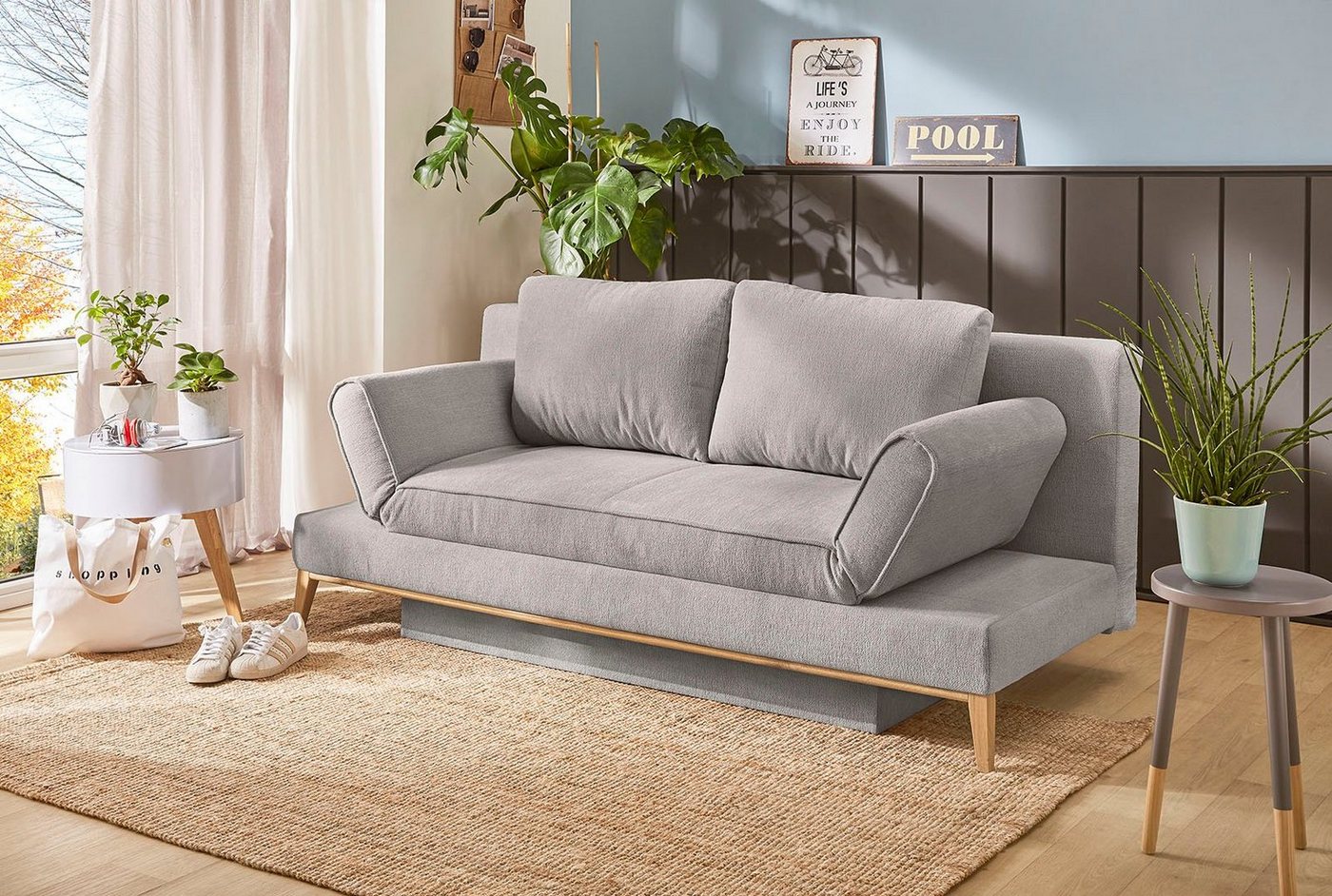 Jockenhöfer Gruppe Schlafsofa Yann, B: 198 cm, Liegefl. 138x198 cm, mit Schlaffunktion, Bettkasten & Armteilverstellung – Bild 2 von 5