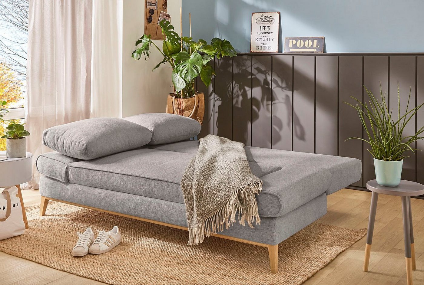 Jockenhöfer Gruppe Schlafsofa Yann, B: 198 cm, Liegefl. 138x198 cm, mit Schlaffunktion, Bettkasten & Armteilverstellung – Bild 4 von 5