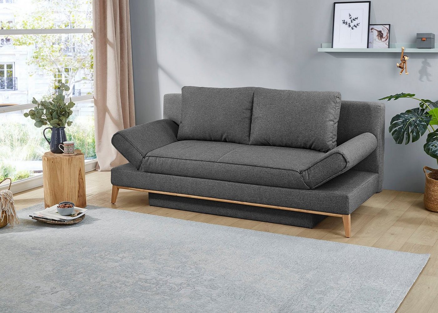 Jockenhöfer Gruppe Schlafsofa Yann, B: 198 cm, Liegefl. 138x198 cm, mit Schlaffunktion, Bettkasten & Armteilverstellung – Bild 2 von 5