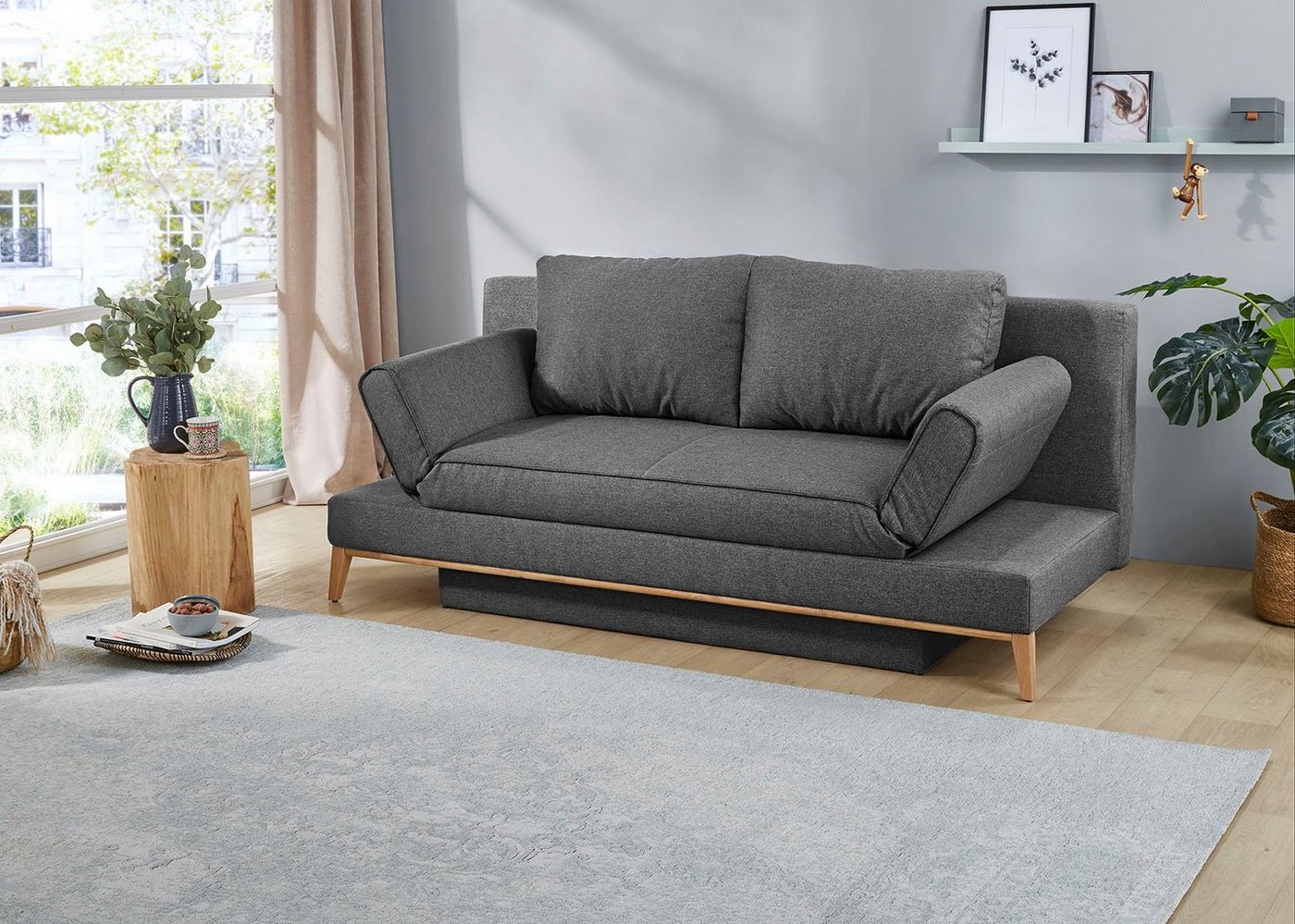 Jockenhöfer Gruppe Schlafsofa Yann, B: 198 cm, Liegefl. 138x198 cm, mit Schlaffunktion, Bettkasten & Armteilverstellung – Bild 3 von 5
