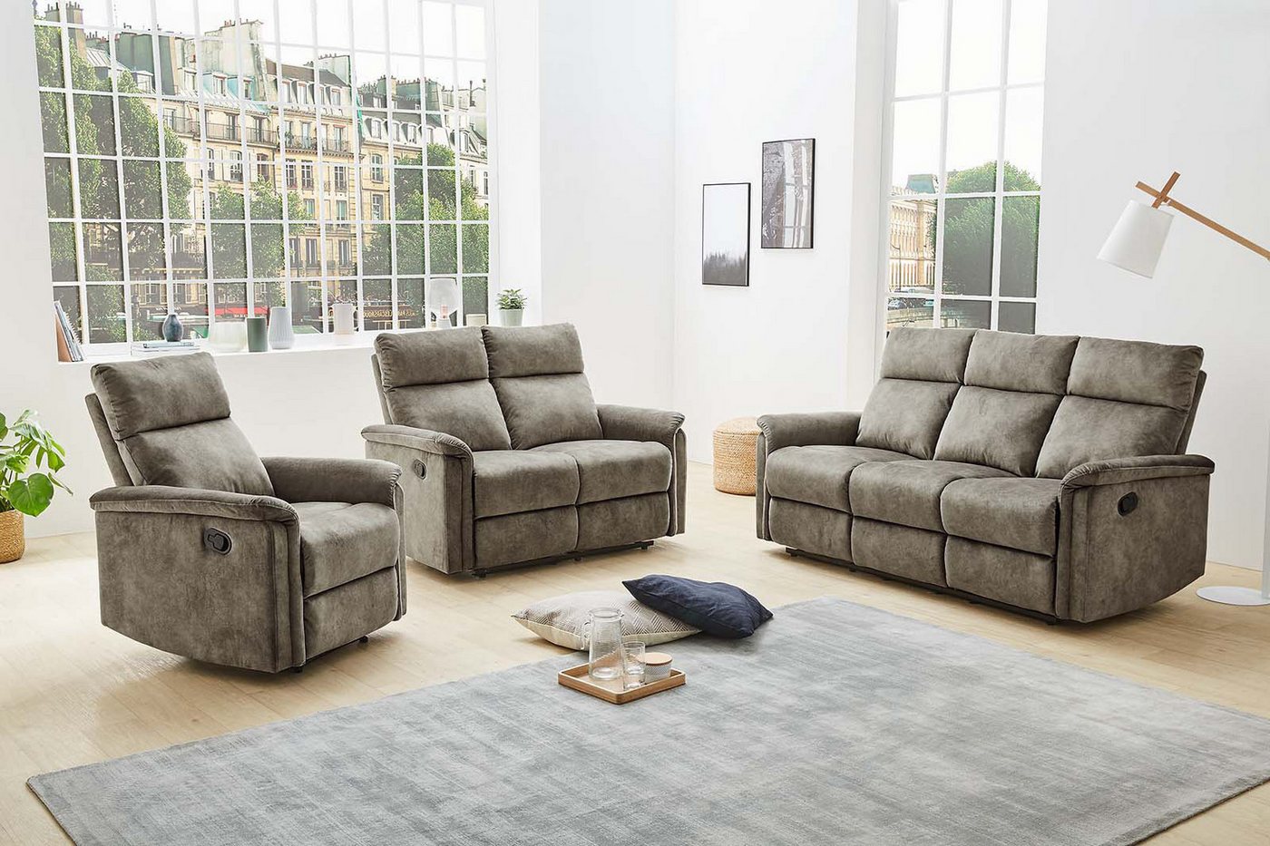 Jockenhöfer Gruppe Sessel Amrum, B: 78 cm, Sitzhöhe: 50 cm, mit Relax- & Liegefunktion, Taschenfederkern-Polsterung – Bild 4 von 5