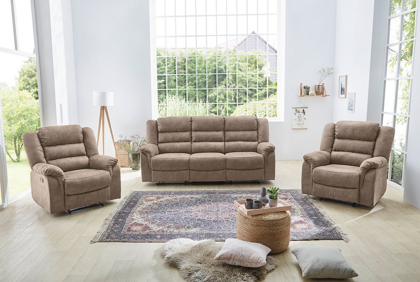 Jockenhöfer Gruppe Sessel Cleveland, B: 95 cm, Sitzhöhe: 47 cm, mit Relax- & Liegefunktion, Federkern-Polsterung – Bild 5 von 5