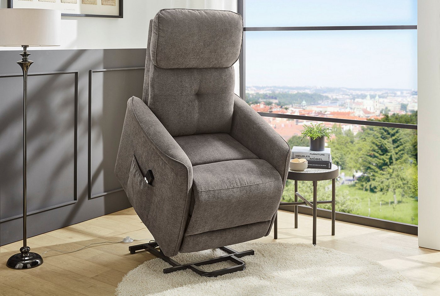 Jockenhöfer Gruppe TV-Sessel Denver, B: 80 cm, Sitzhöhe: 50 cm, elektr. Relaxfunktion, Aufstehhilfe, Heizfunktion & Massagefunktion – Bild 4 von 5