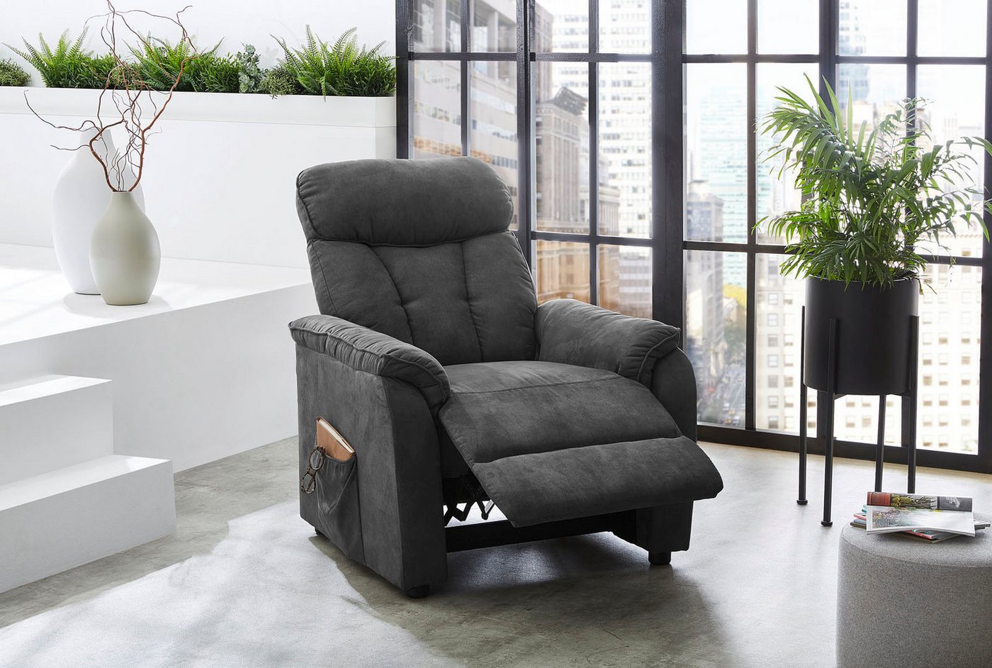 Jockenhöfer Gruppe TV-Sessel Dorsten, B: 86 cm, Sitzhöhe: 46 cm, mit Relax- & Liegefunktion, Taschenfederkern-Polsterung – Bild 2 von 5