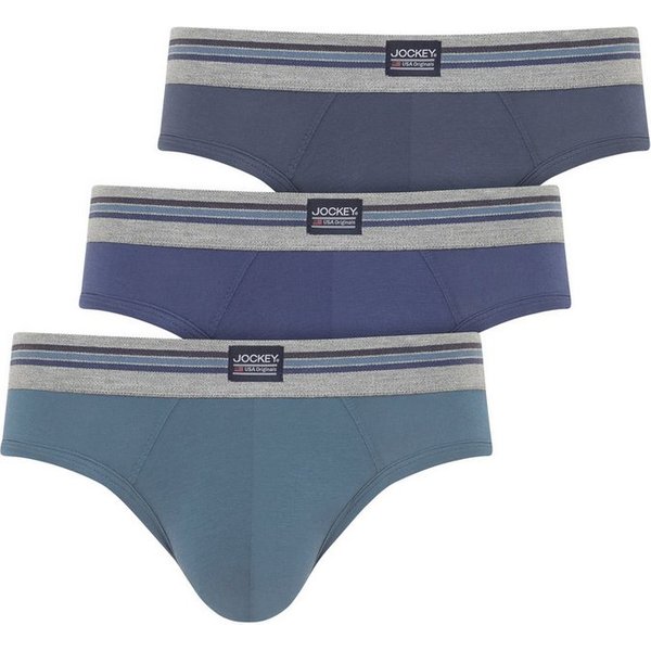 Jockey Slip Cotton Stretch (3er Pack) ohne Eingriff, elastisch, bequem