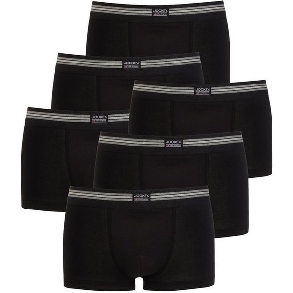 Jockey Trunk Cotton Stretch (6er Pack) mittlere Bundhöhe, ohne Eingriff, kurzes Bein, elastisch