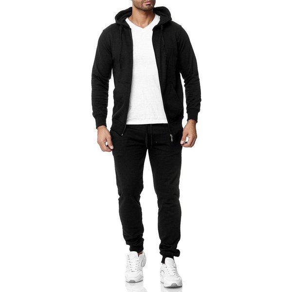 Baxboy Jogginghose BAXBOY Herren Uni Colour Jogging Anzug Sportanzug Sporthose Hoodie