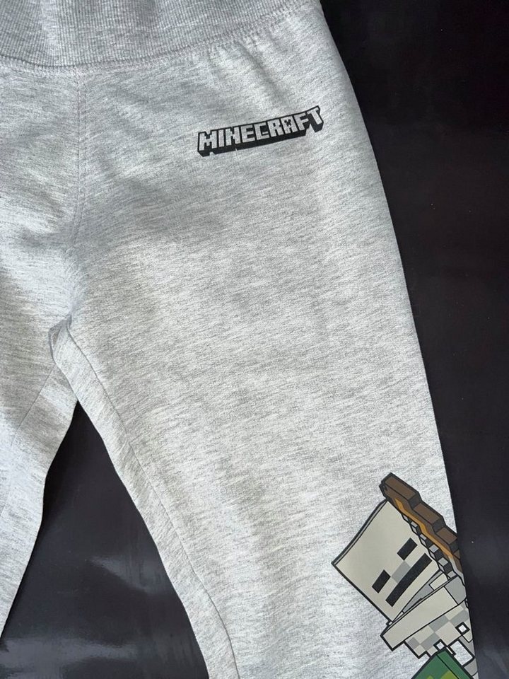 Minecraft Jogginghose MINECRAFT Kinder Jogginghose Jungen + Mädchen Hose GRAU 116 - 152 – Bild 3 von 4