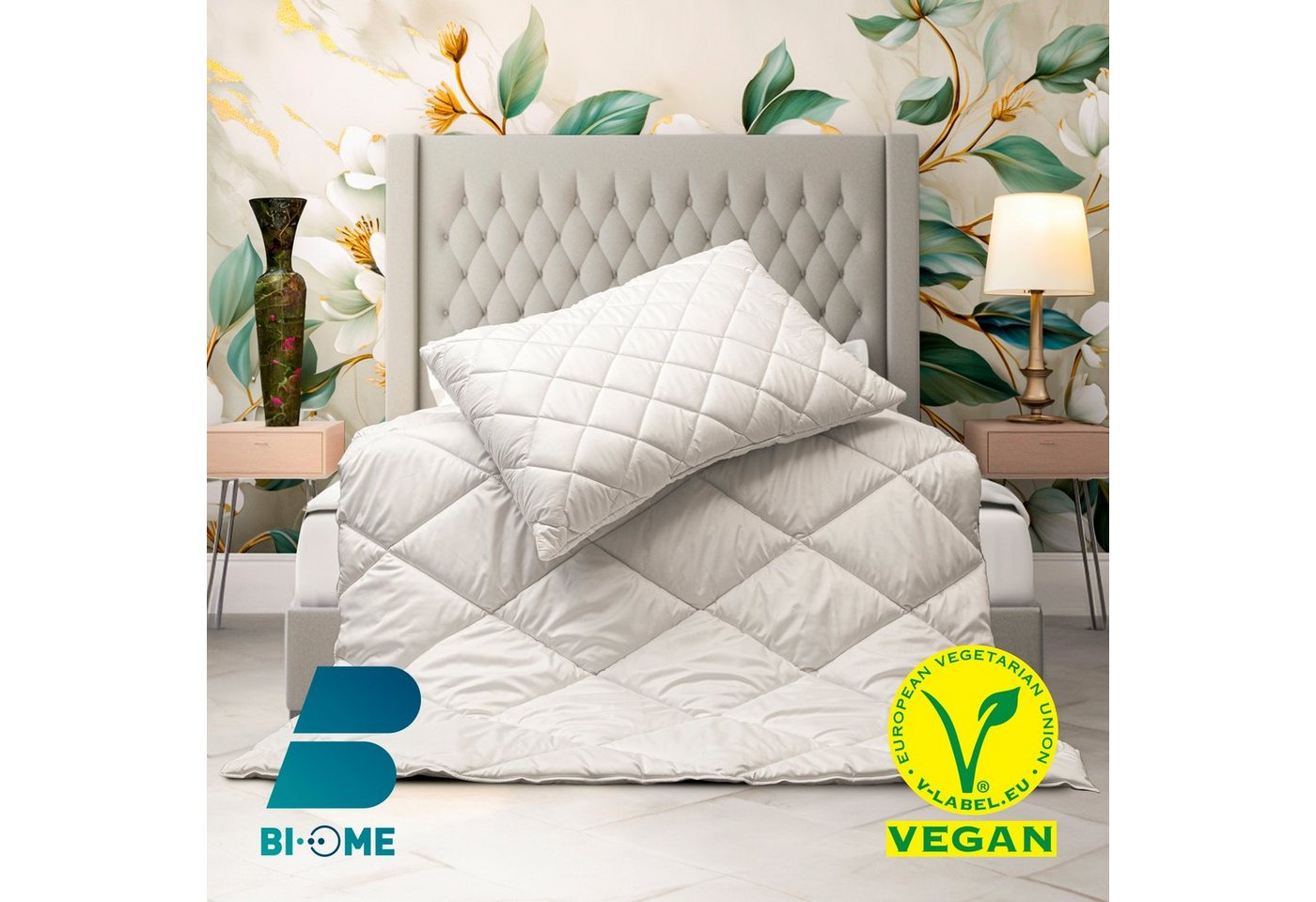 John Cotton Microfaserbettdecke Anna, Bettdecken für Sommer und Winter, Decke, Füllung: 100% Polyester, Bezug: Microfaser (Polyester), Bettdecke 135x200 cm, 155 – Bild 2 von 5