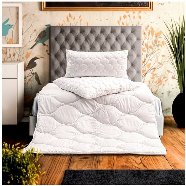 John Cotton Microfaserbettdecke Bio, Greta, 135x200, 155x220cm, Luxus, Füllung: 100% biologisch abbaubare Füllung aus Polyester, Bezug: Polyster, Atmungsaktiv, 