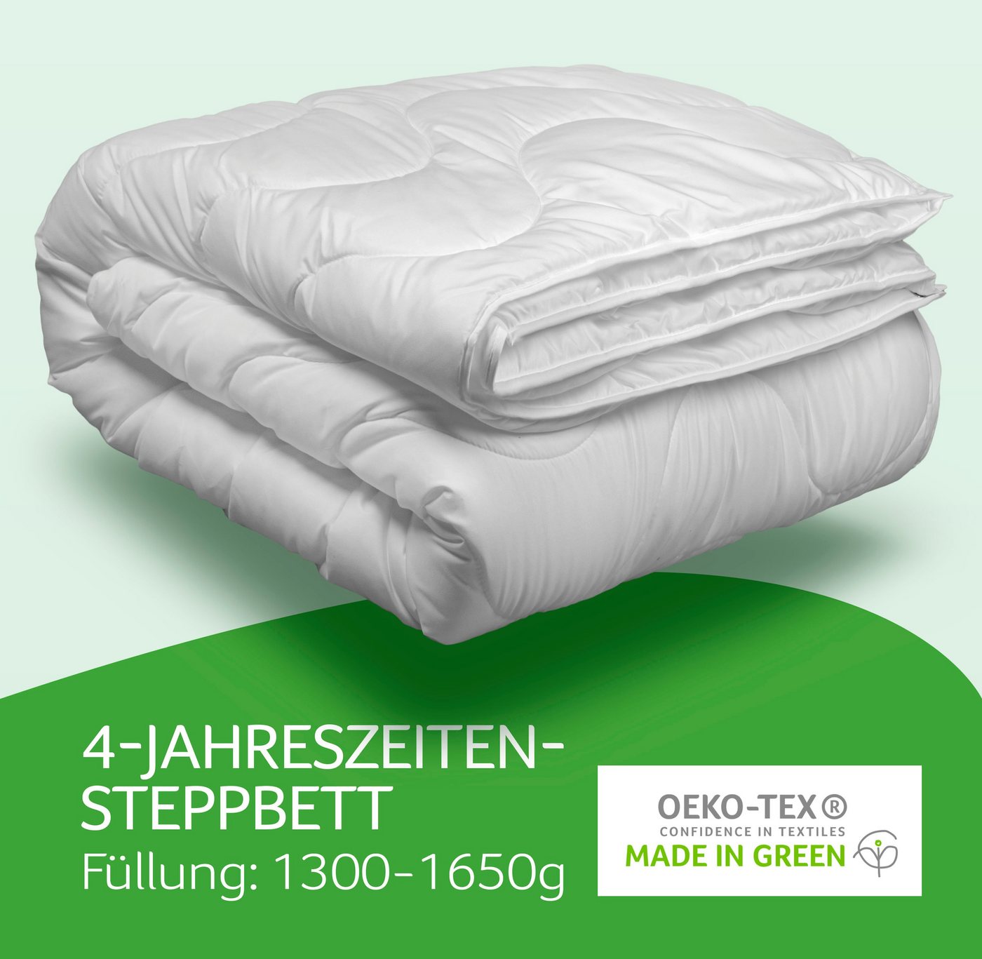 John Cotton Microfaserbettdecke Julia, Bettdecken für Sommer und Winter, Füllung: Polyester, Bezug: 100% Polyester, Bettdecke 135x200 cm, 155x220 cm, Made in Gr – Bild 2 von 5
