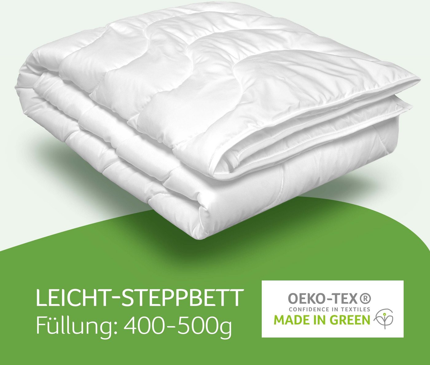 John Cotton Microfaserbettdecke Julia, Bettdecken für Sommer und Winter, Füllung: Polyester, Bezug: 100% Polyester, Bettdecke 135x200 cm, 155x220 cm, Made in Gr – Bild 2 von 5