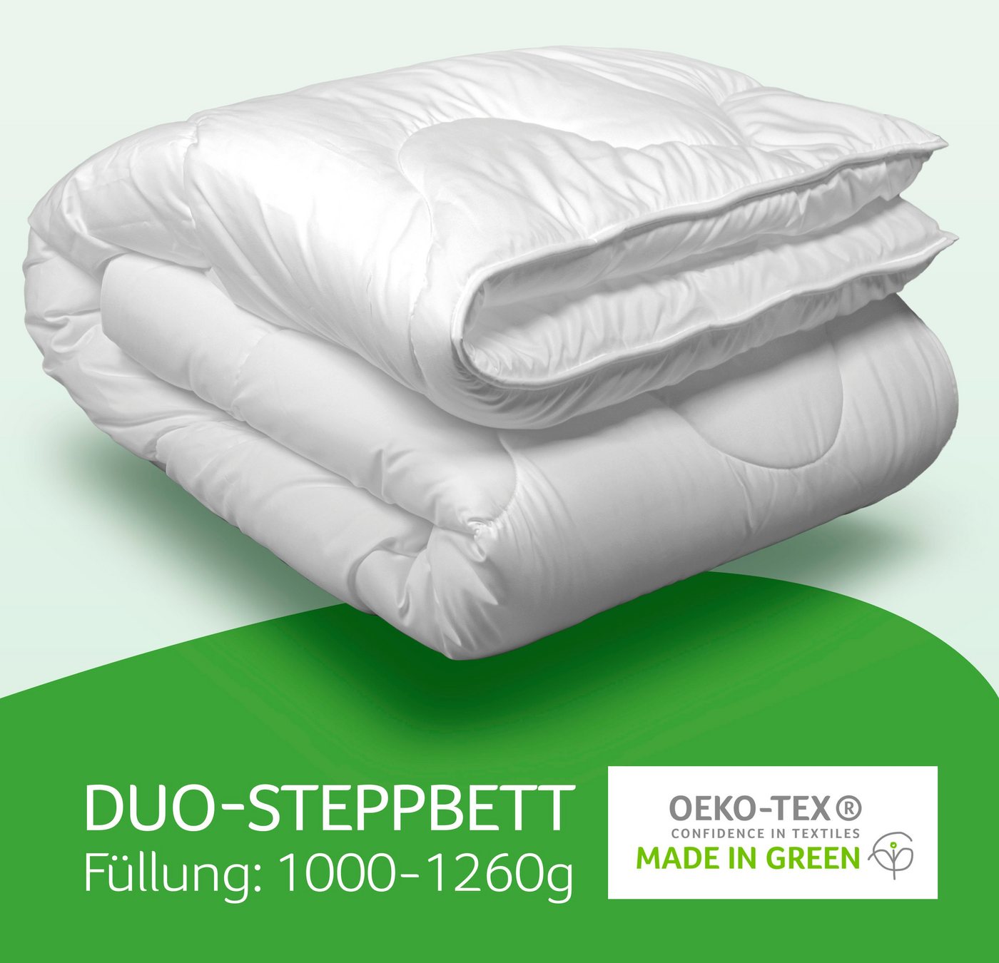 John Cotton Microfaserbettdecke Julia, Bettdecken für Sommer und Winter, Füllung: Polyester, Bezug: 100% Polyester, Bettdecke 135x200 cm, 155x220 cm, Made in Gr – Bild 2 von 5