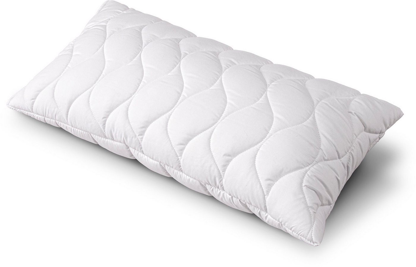 John Cotton Microfaserkissen 2für1, Kopfkissen, ein Kissen gratis, 40x80 cm, 80x80cm, Füllung: 100% Polyester, Bezug: Microfaser, Seitenschläfer, Bauchschläfer, – Bild 2 von 5