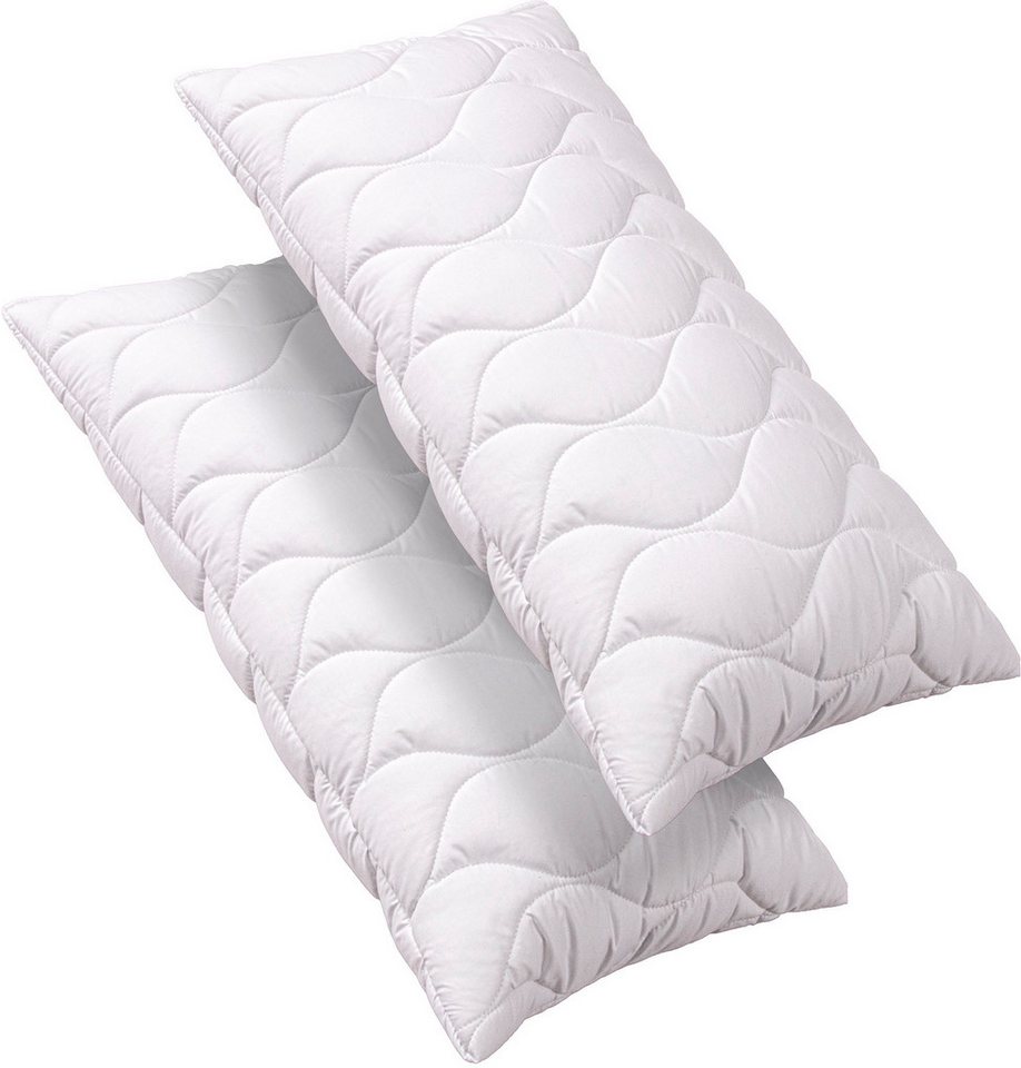 John Cotton Microfaserkissen 2für1, Kopfkissen, ein Kissen gratis, 40x80 cm, 80x80cm, Füllung: 100% Polyester, Bezug: Microfaser, Seitenschläfer, Bauchschläfer, – Bild 3 von 5