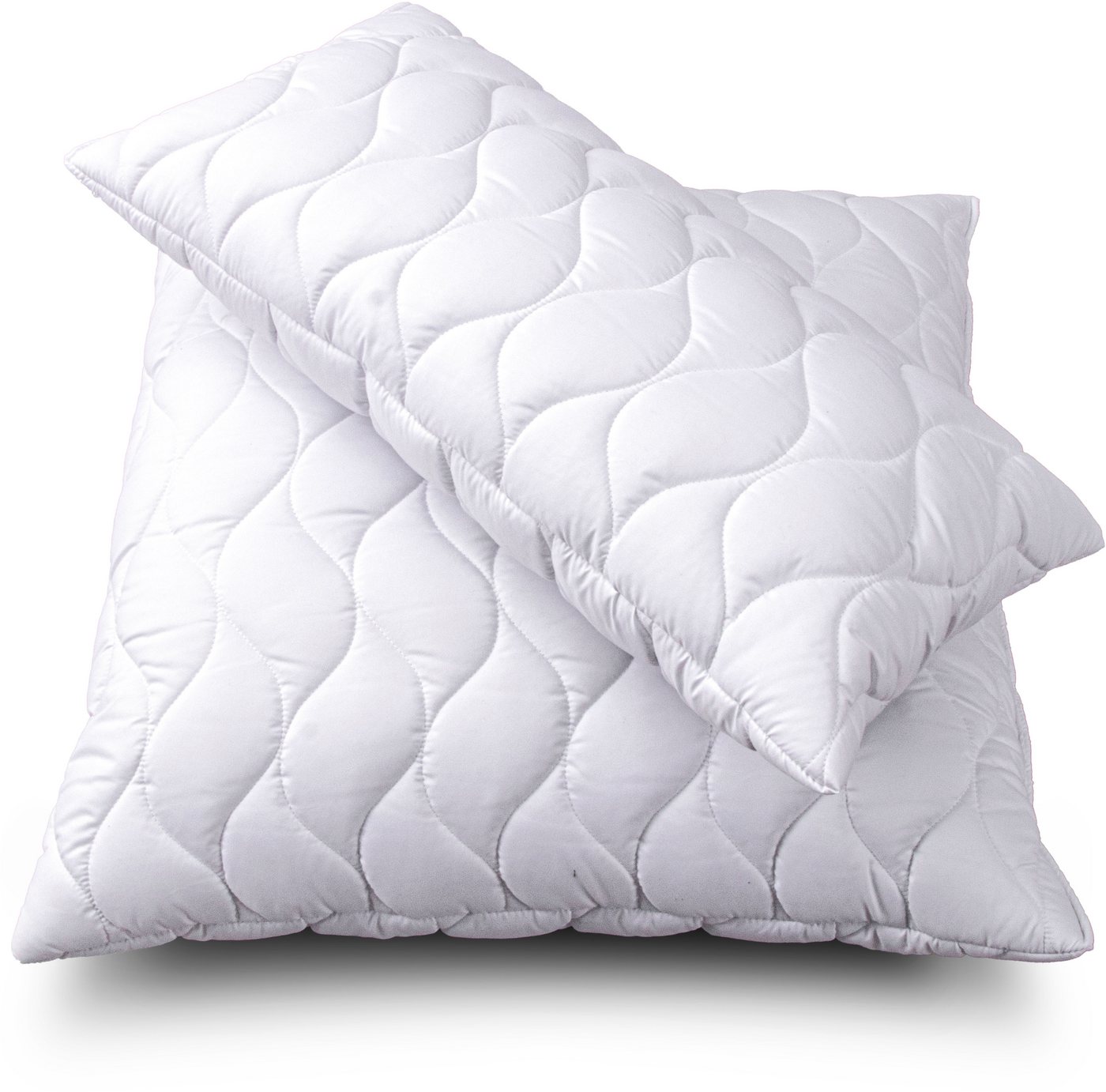 John Cotton Microfaserkissen 2für1, Kopfkissen, ein Kissen gratis, 40x80 cm, 80x80cm, Füllung: 100% Polyester, Bezug: Microfaser, Seitenschläfer, Bauchschläfer, – Bild 3 von 5