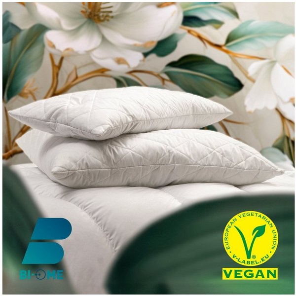 John Cotton Microfaserkissen Anna, Kopfkissen vegan, 40x80, 80x80, tierfreundlich und luxuriös, Füllung: 100% Polyester, Bezug: Microfaser (100% Polyester), Sei