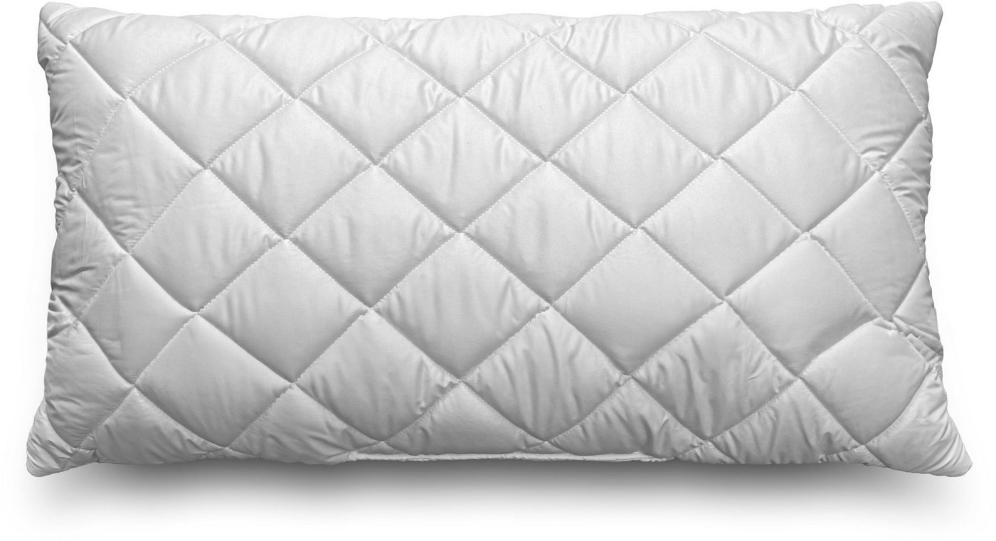 John Cotton Microfaserkissen Anna, Kopfkissen vegan, 40x80, 80x80, tierfreundlich und luxuriös, Füllung: 100% Polyester, Bezug: Microfaser (100% Polyester), Sei – Bild 2 von 4