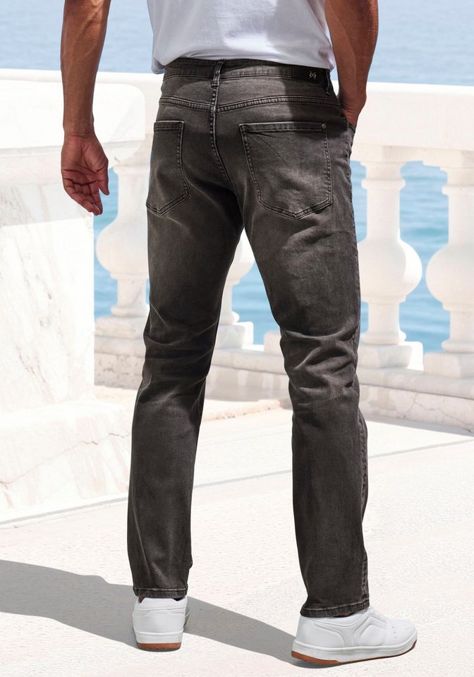 John Devin 5-Pocket-Jeans Straight-fit Jeans aus elastischer Denim-Qualität, in 3 Längen: 30 & 32 & 34 – Bild 3 von 5