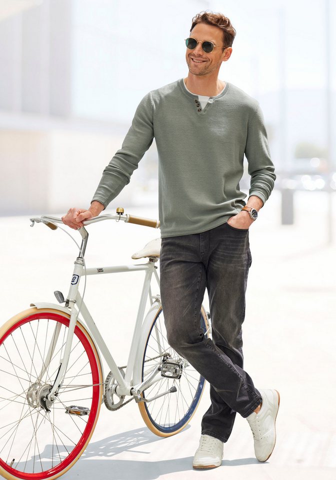 John Devin 5-Pocket-Jeans Straight-fit Jeans aus elastischer Denim-Qualität, in 3 Längen: 30 & 32 & 34 – Bild 5 von 5
