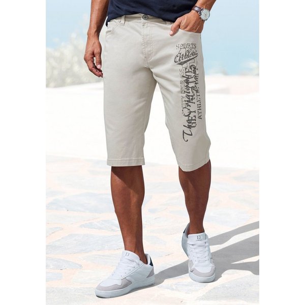 John Devin Bermudas - bedruckte Shorts aus elastischer Baumwollmischung mit großem Druck auf dem Bein, 3/4 Shorts