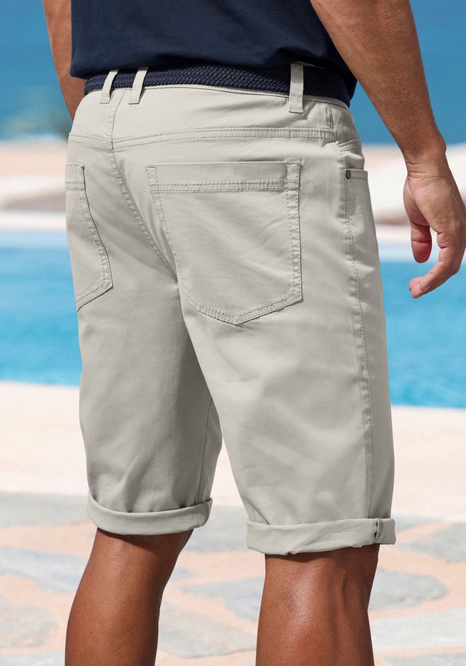 John Devin Bermudas - bedruckte Shorts aus elastischer Baumwollmischung mit großem Druck auf dem Bein, 3/4 Shorts – Bild 4 von 5