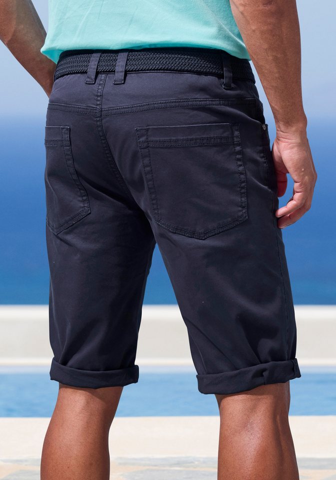 John Devin Bermudas - bedruckte Shorts aus elastischer Baumwollmischung mit großem Druck auf dem Bein, 3/4 Shorts – Bild 4 von 5