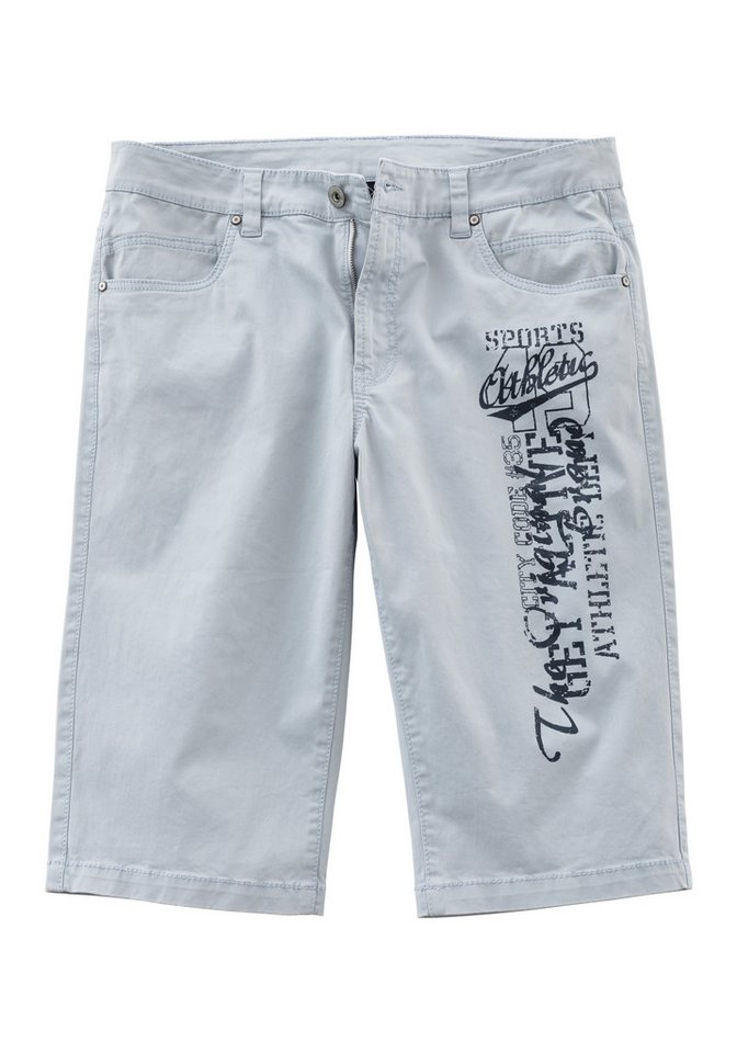 John Devin Bermudas - bedruckte Shorts aus elastischer Baumwollmischung mit großem Druck auf dem Bein, 3/4 Shorts – Bild 2 von 5