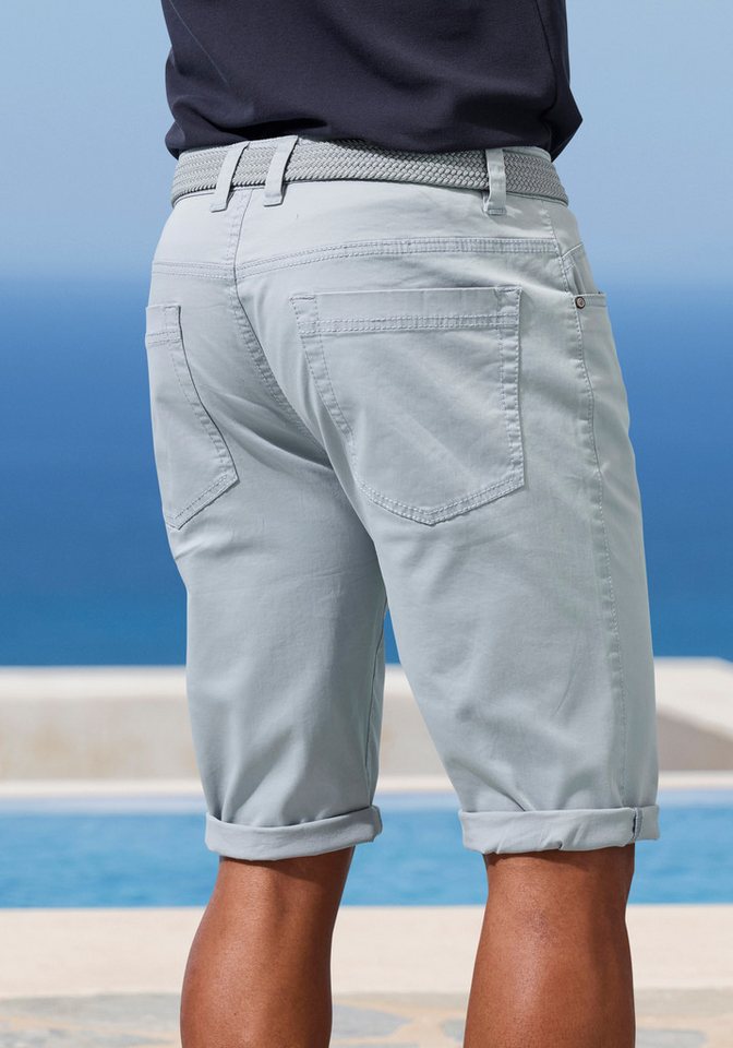 John Devin Bermudas - bedruckte Shorts aus elastischer Baumwollmischung mit großem Druck auf dem Bein, 3/4 Shorts – Bild 4 von 5