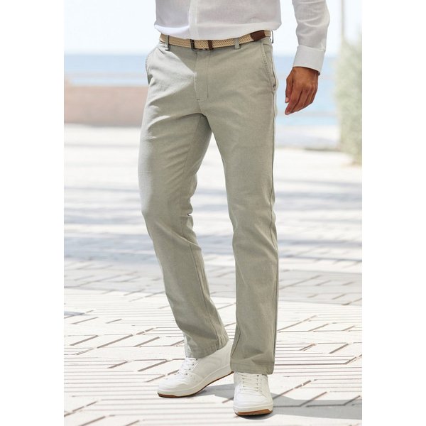 John Devin Chinohose Regular-fit, lange Oxford Hose aus elastischer Baumwoll-Qualität, in 3 Längen: 30 & 32 & 34