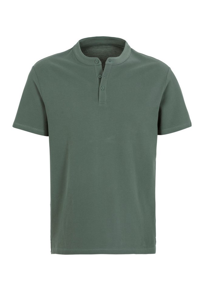 John Devin Henleyshirt mit Stehkragen, Regular-Fit, aus Baumwoll-Piqué – Bild 2 von 4