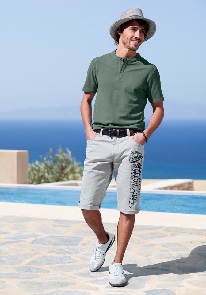 John Devin Henleyshirt mit Stehkragen, Regular-Fit, aus Baumwoll-Piqué – Bild 4 von 4