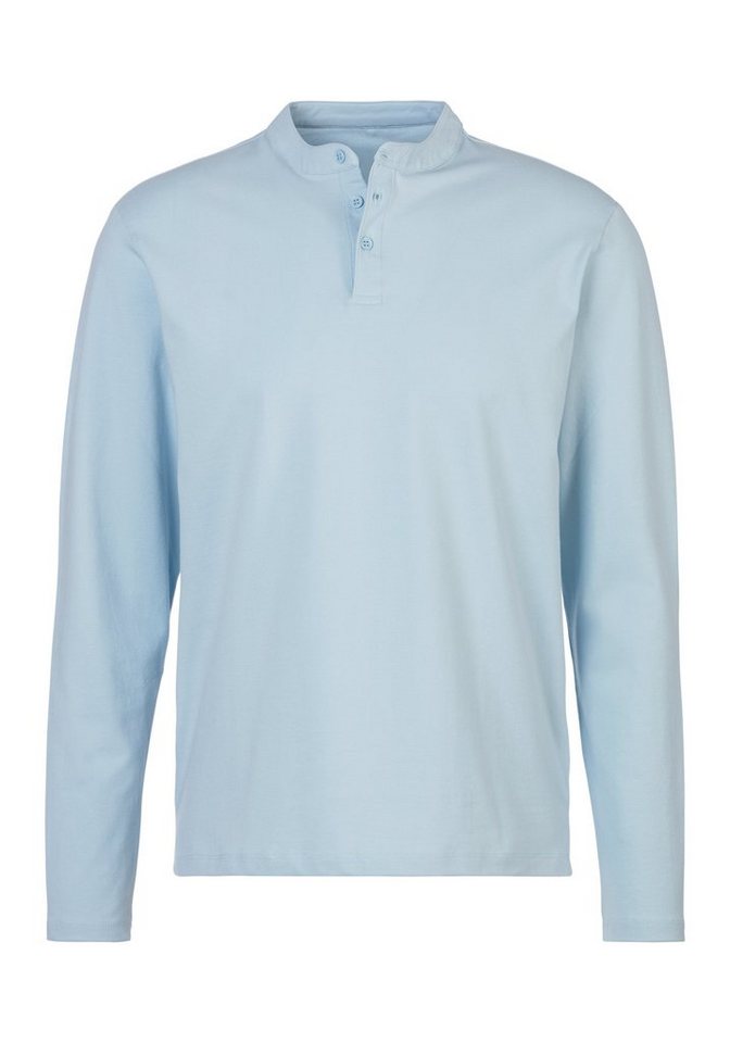 John Devin Henleyshirt mit Stehkragen Regular-Fit, aus Baumwoll-Piqué – Bild 2 von 5
