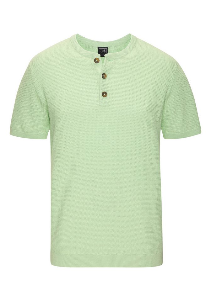 John Devin Henleyshirt - sommerliches Strickshirt mit modischem Rundhals Kleine Knopfleiste mit kontrastfarbenen Knöpfen – Bild 2 von 5