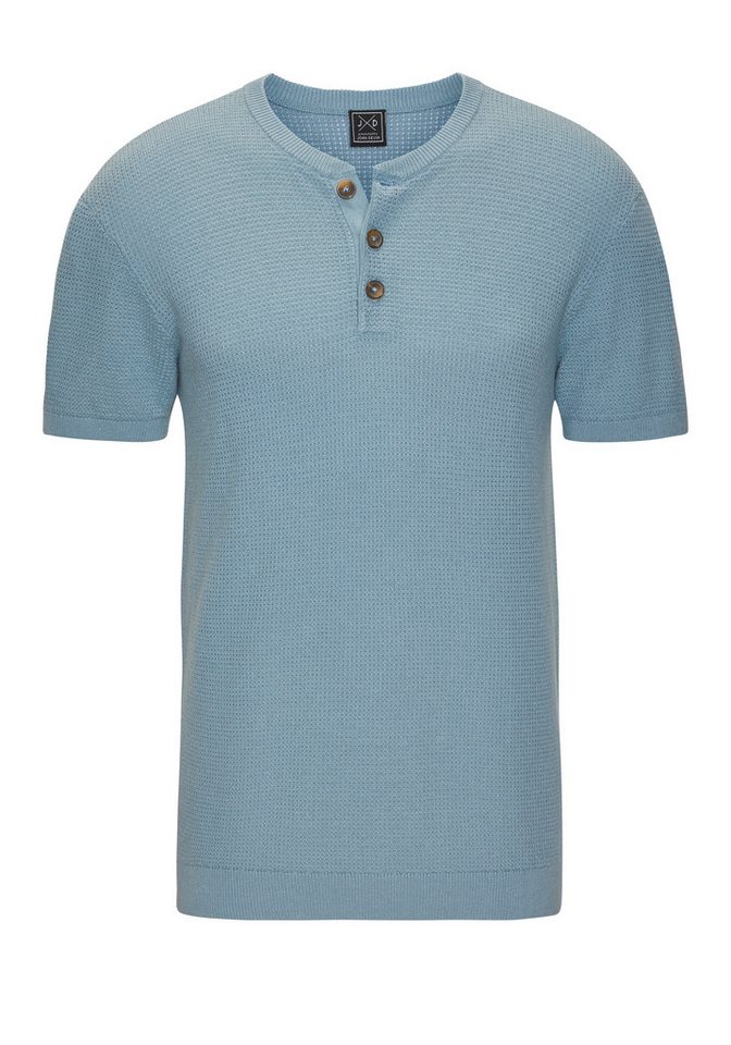 John Devin Henleyshirt - sommerliches Strickshirt mit modischem Rundhals Kleine Knopfleiste mit kontrastfarbenen Knöpfen – Bild 2 von 5