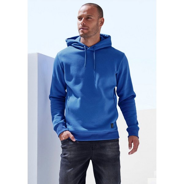 John Devin Hoodie Langarm, Sweatshirt mit Rundhals und Kapuze, Baumwollmischung