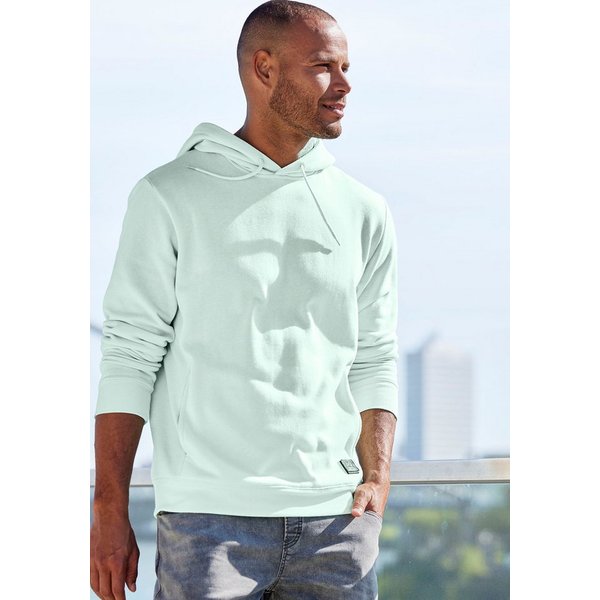 John Devin Hoodie Langarm, Sweatshirt mit Rundhals und Kapuze, Baumwollmischung