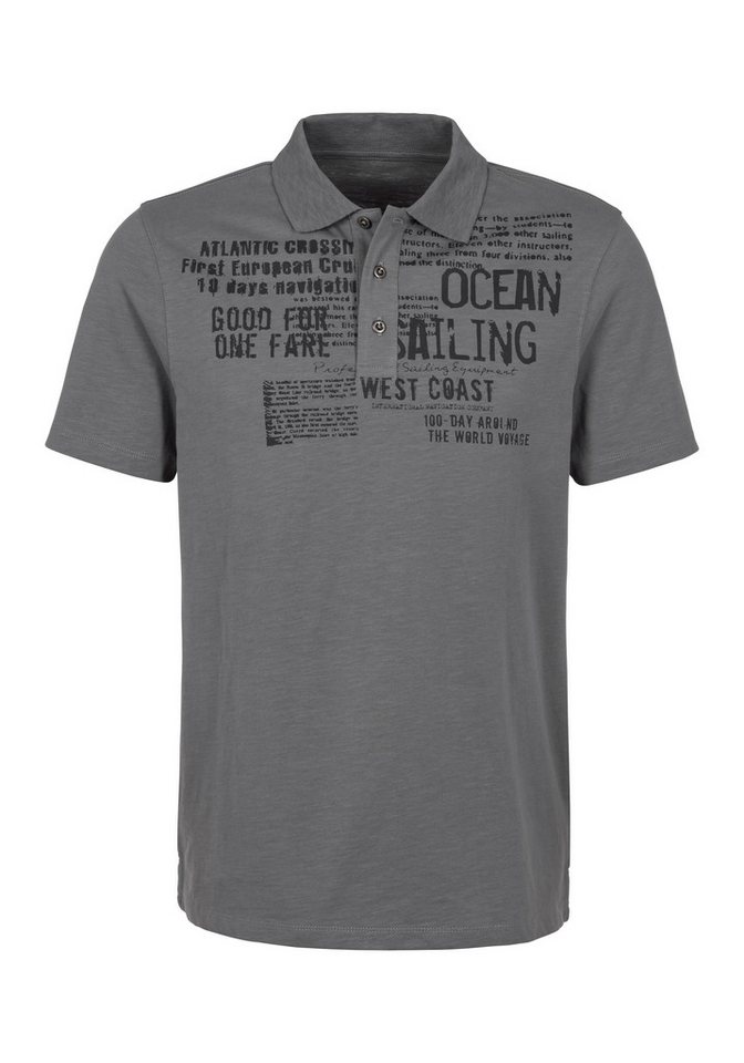 John Devin Poloshirt mit Print Regular-Fit, aus Slub-Qualität, mit Print – Bild 2 von 4
