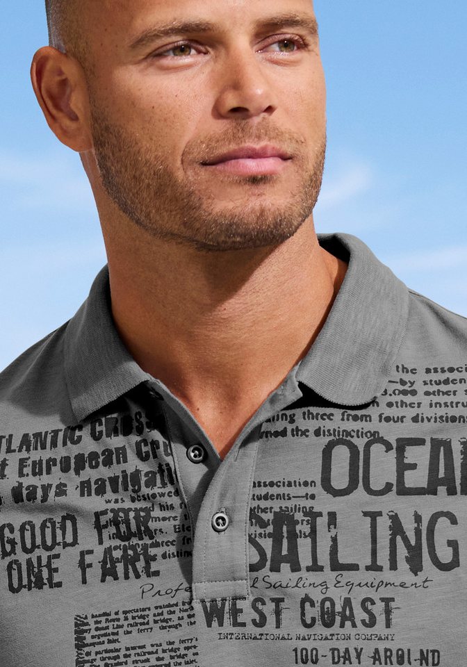 John Devin Poloshirt mit Print Regular-Fit, aus Slub-Qualität, mit Print – Bild 3 von 4