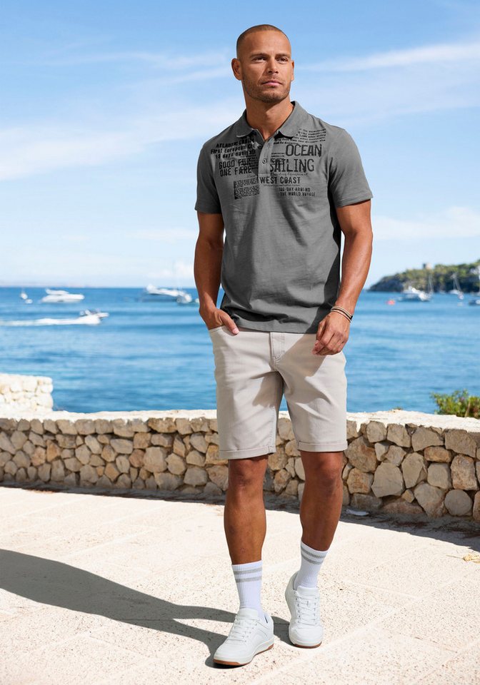 John Devin Poloshirt mit Print Regular-Fit, aus Slub-Qualität, mit Print – Bild 4 von 4