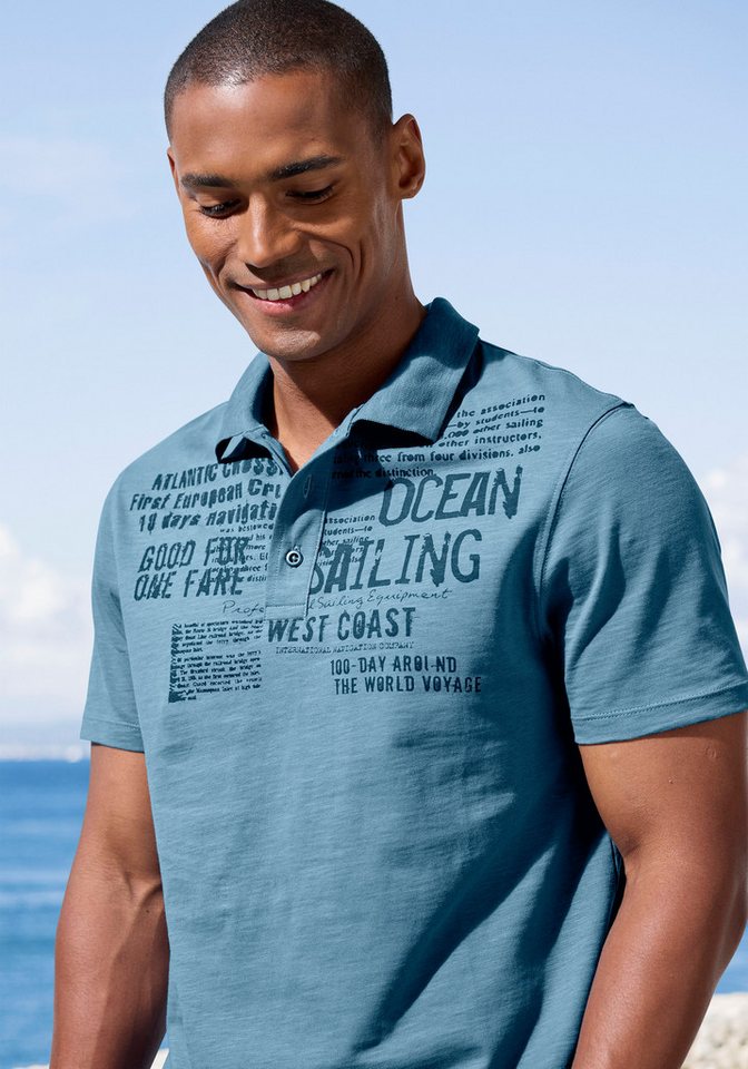 John Devin Poloshirt mit Print Regular-Fit, aus Slub-Qualität, mit Print – Bild 3 von 5
