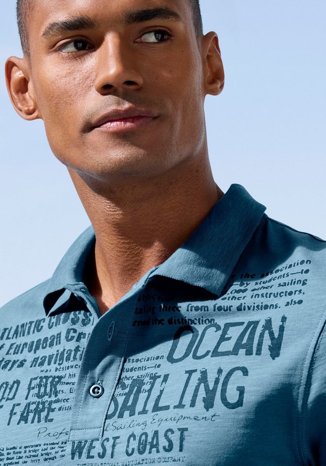 John Devin Poloshirt mit Print Regular-Fit, aus Slub-Qualität, mit Print – Bild 4 von 5