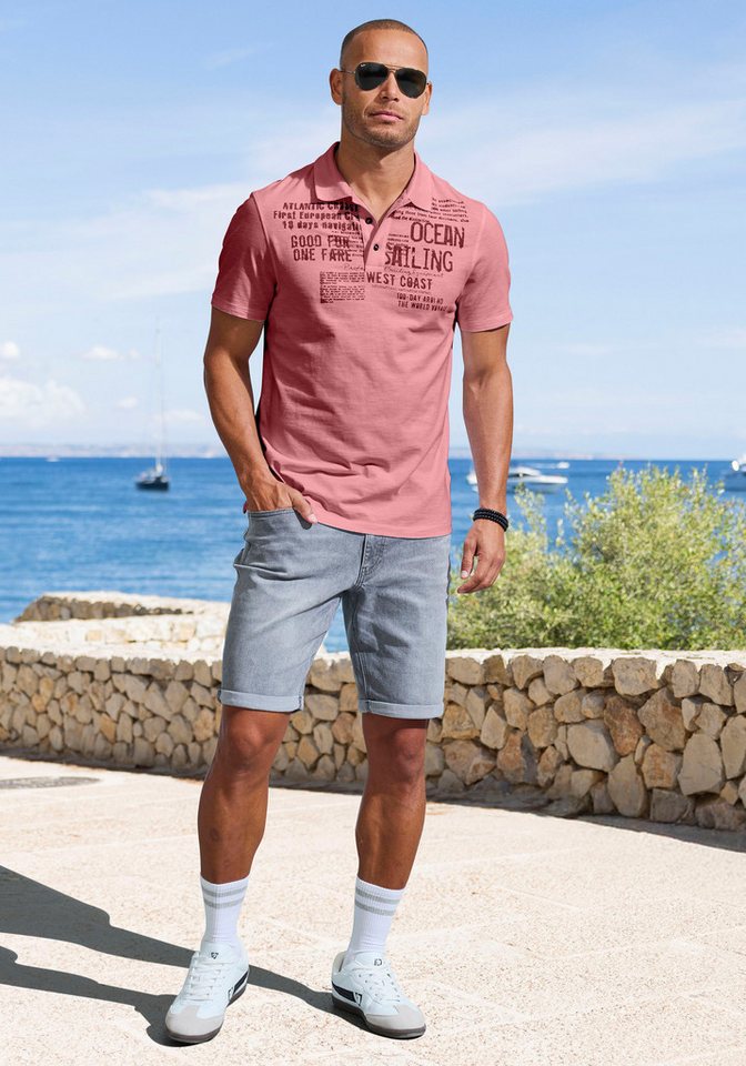 John Devin Poloshirt mit Print Regular-Fit, aus Slub-Qualität, mit Print – Bild 4 von 4