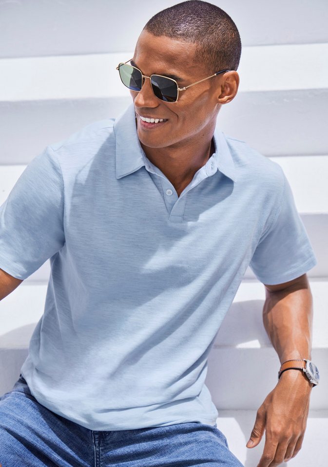John Devin Poloshirt mit Slub-Garn Struktur (Packung, 2-tlg., 2er-Pack) aus leichter, strukturierter Baumwollqualität - im 2er-Sparpack – Bild 3 von 5